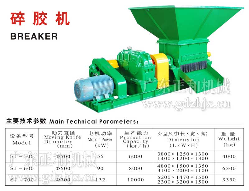 碎膠機(jī),sj-500橡膠碎膠機(jī)破膠機(jī)橡膠破碎機(jī)